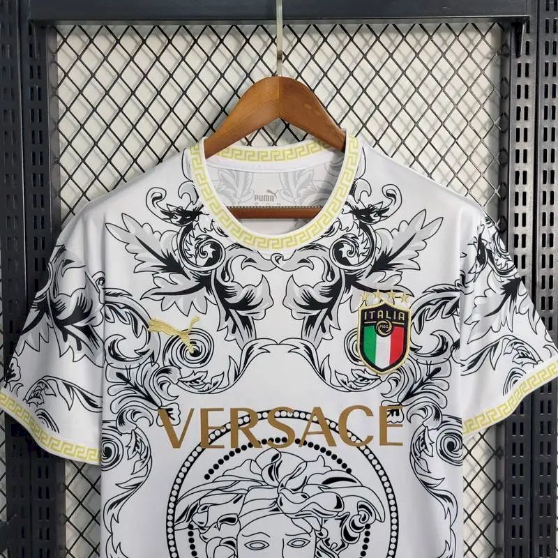 Mens Italy 2023/24 Versace Co-Branded Edition Jersey Black - Image 2