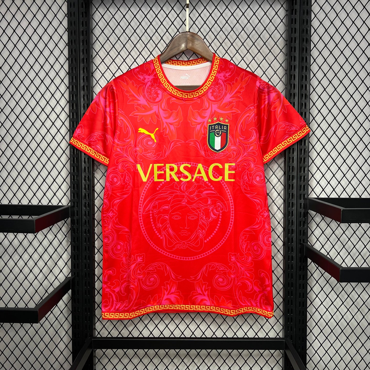 Mens Italy 2023/24 Versace Co-Branded Edition Jersey White - Image 5