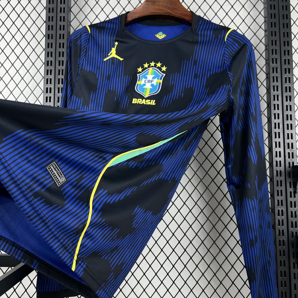 Men's Brazil 2026 World Cup Away Long Sleeve Jersey