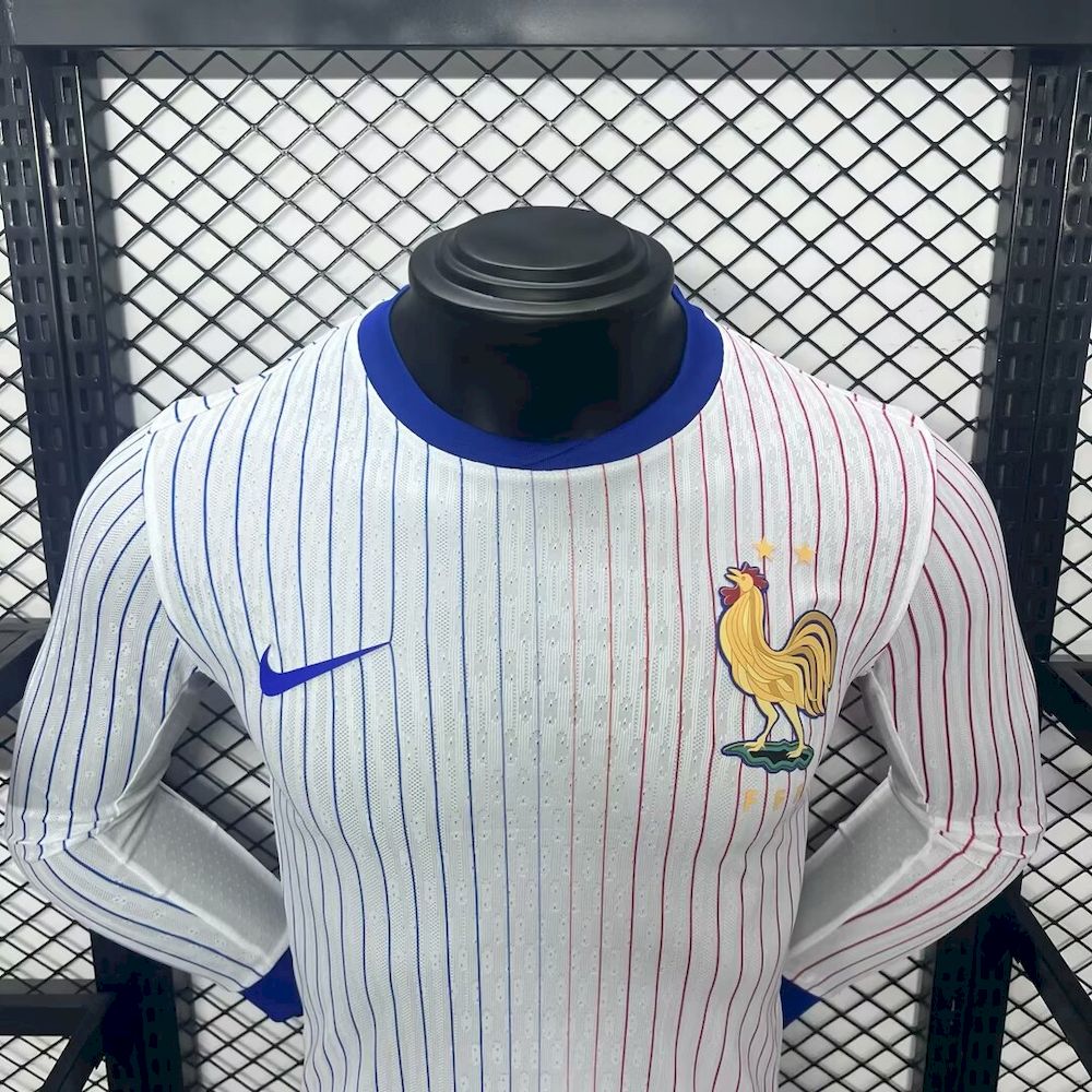 Mens France 2024/25 Away Long Sleeve Jersey Player Version - Image 3