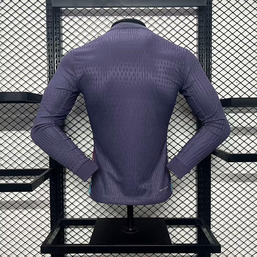 Mens England 2024/25 Away Long Sleeve Jersey Player Version - Image 3