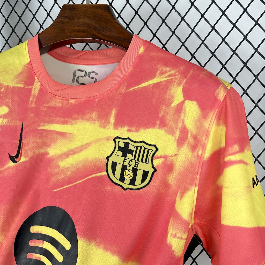 Men’s Barcelona 2025/26 Orange pre-match training Jersey