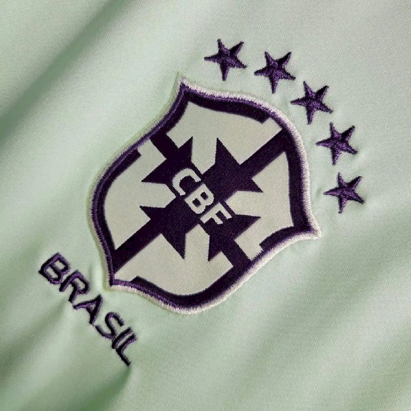 Men's Brazil 2023/24 Light Green Polo Jersey