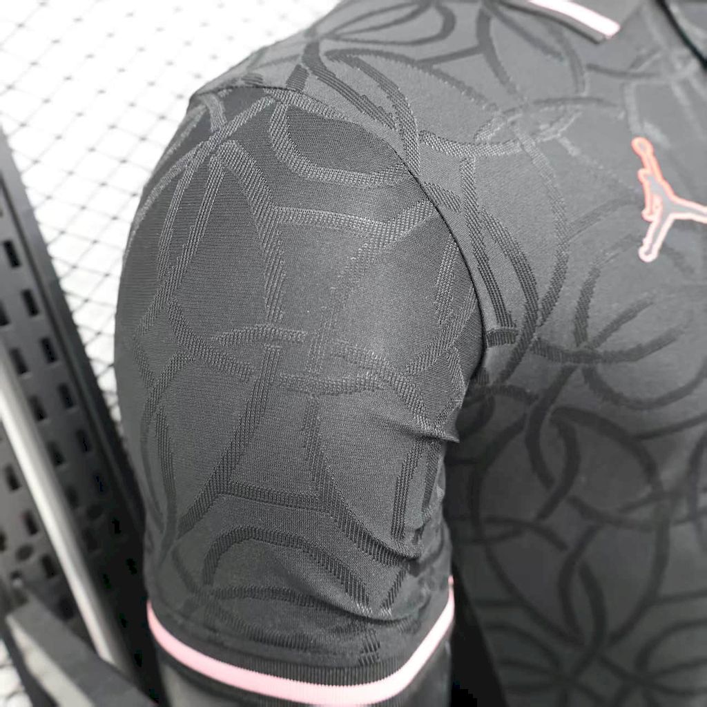 Men's Paris Saint-Germain 2025/26 Player Black Polo Jersey