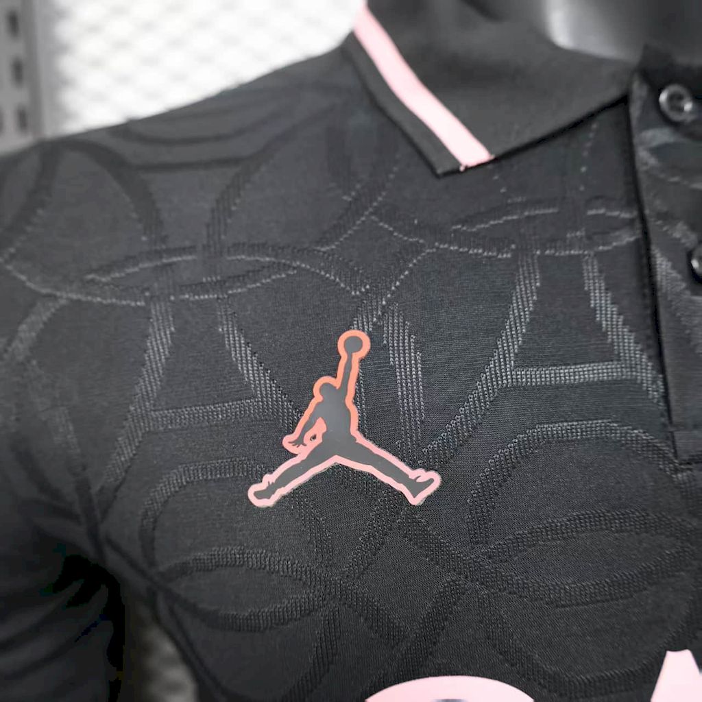 Men's Paris Saint-Germain 2025/26 Player Black Polo Jersey