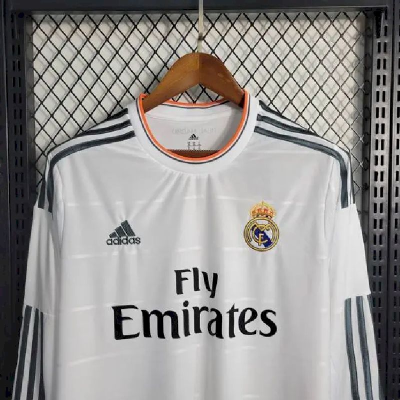 Real Madrid 2013/14 Retro Home Long Sleeve Jersey