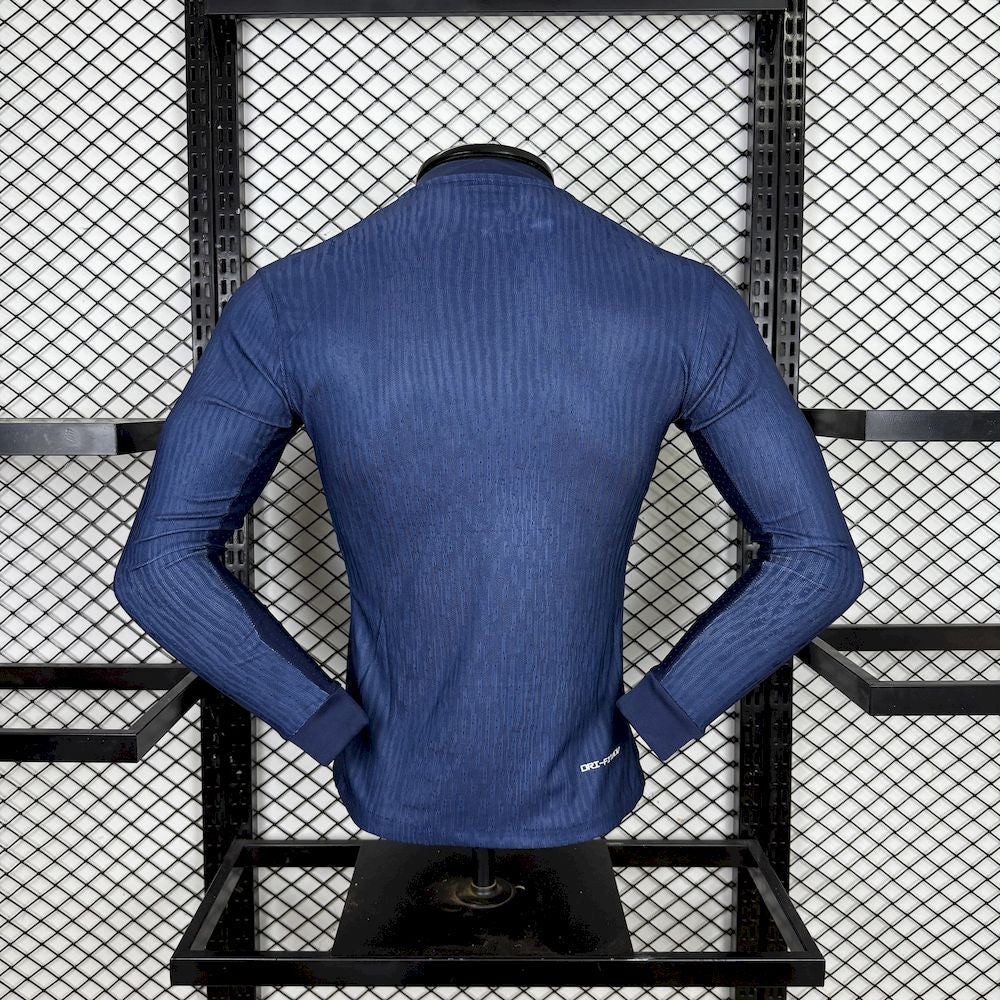 Men's Paris Saint-Germain 2025/26 Player Home Long Sleeve Jersey