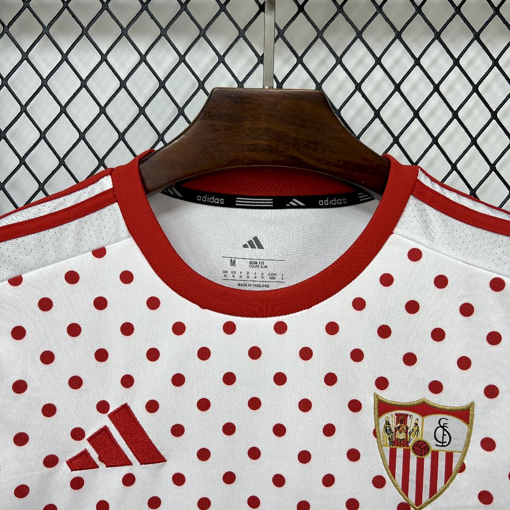 Men's Sevilla FC 2025/26 White Prematch Jersey