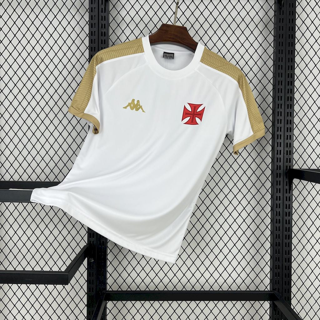 Men's Vasco Da Gama 2025/26 White Gold Jersey