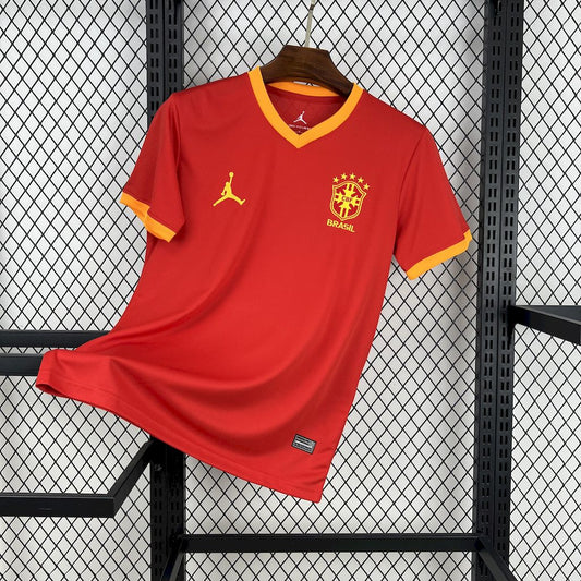 Men's Brazil 2025/26 Jordan Red Jersey