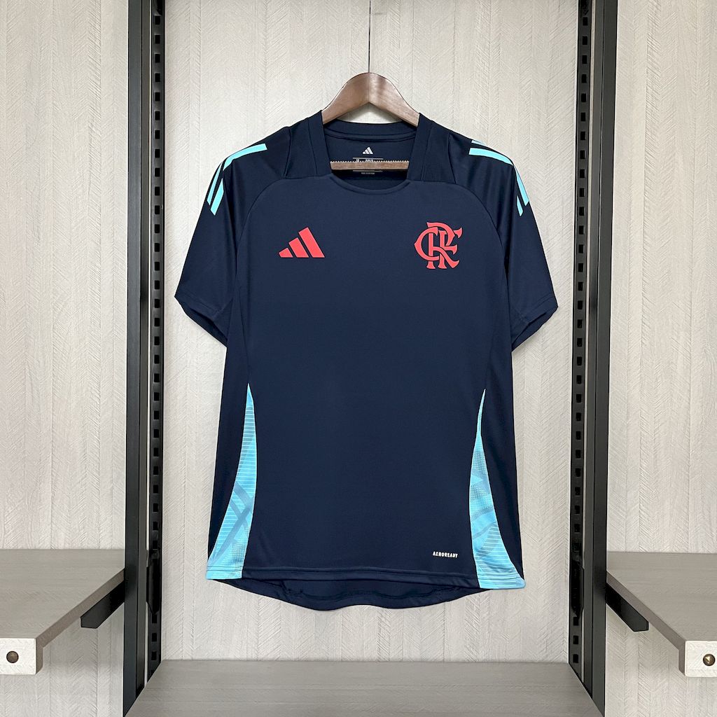 Men's Flamengo 2025/26 Pre-Match Wear Dark Blue Jersey