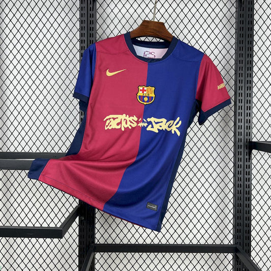 Men’s Barcelona 2024/25 Fan Travis Scott Edition Home Jersey