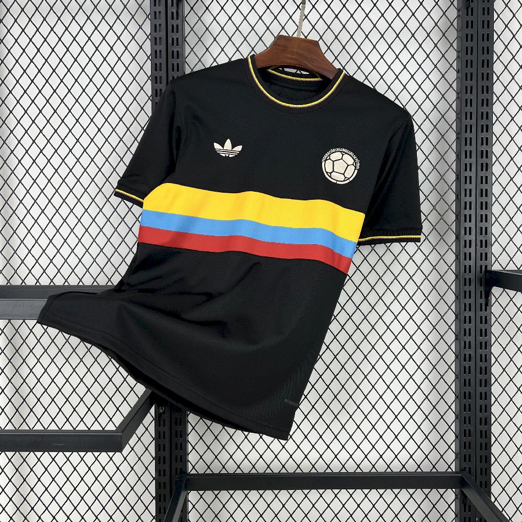 Men's Colombia 2024/25 100th Black Anniversary Jersey