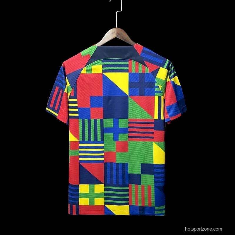 Mens Portugal 2022 Colorful Pre-Match Jersey - Image 7