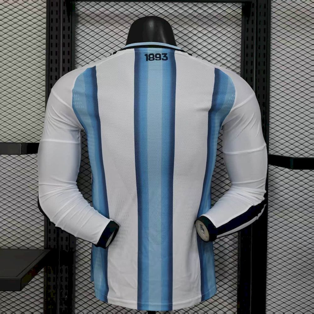Men's Argentina 2026 World Cup Home Long Sleeve Jersey Player Version