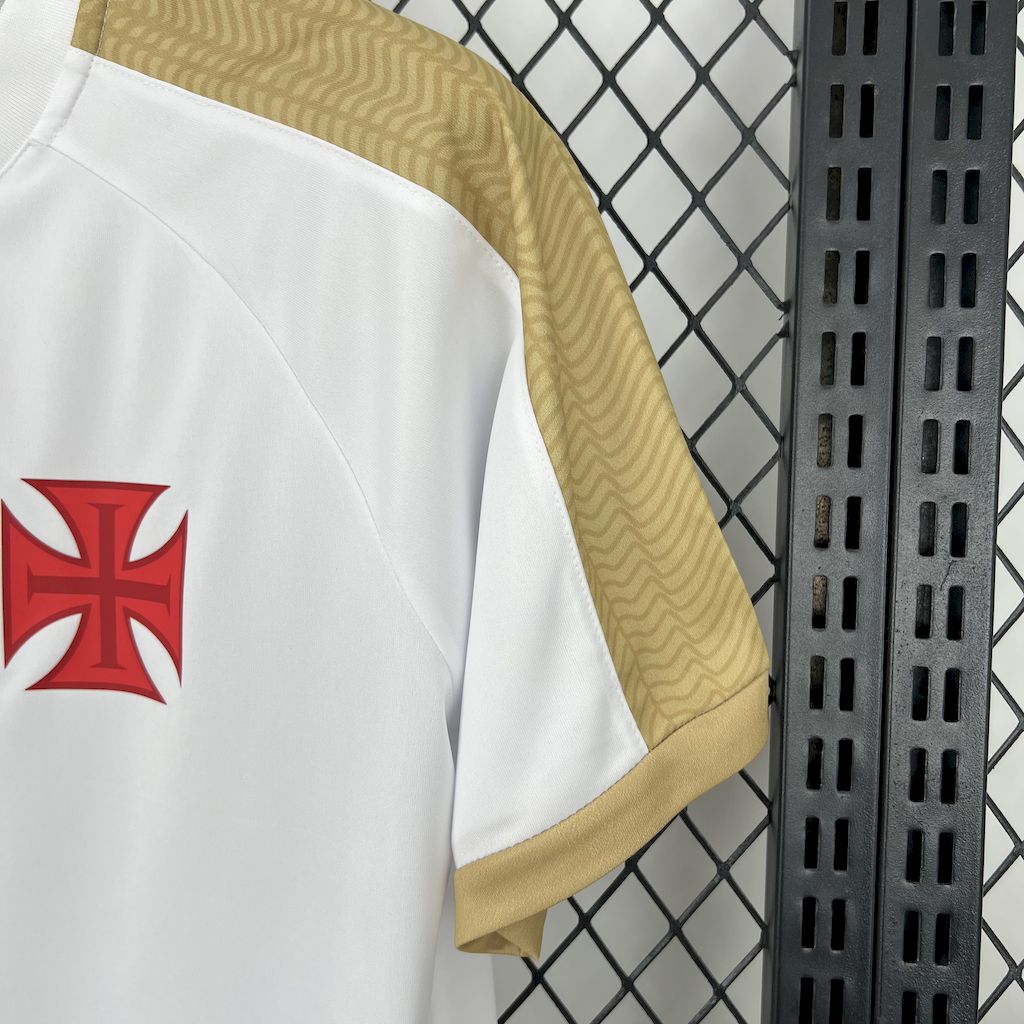 Men's Vasco Da Gama 2025/26 White Gold Jersey
