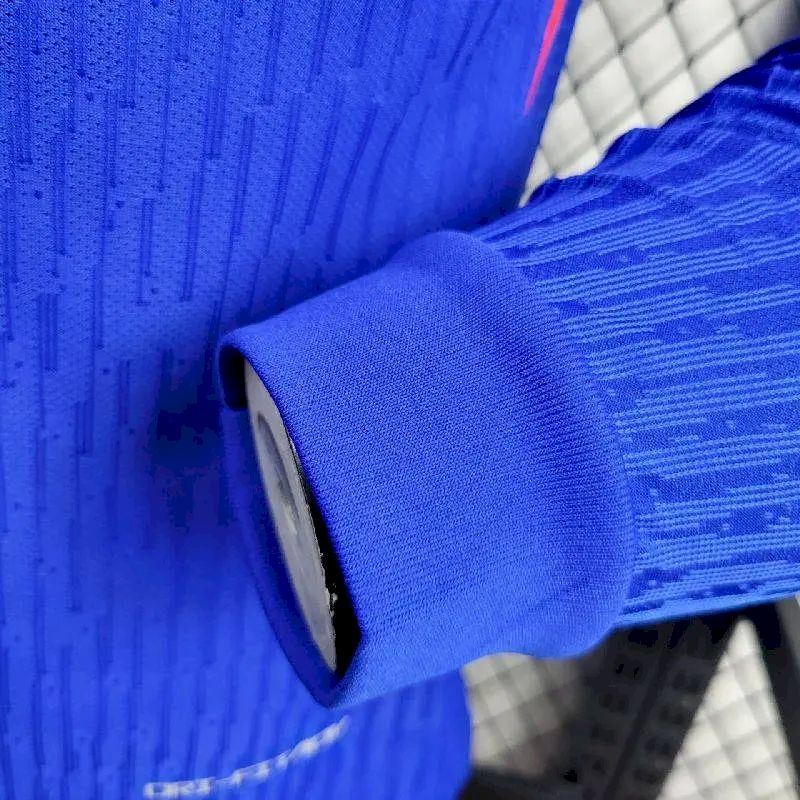 Men's France 2024/25 Player Home Long Sleeve Jersey