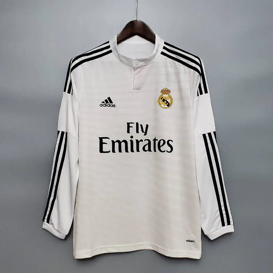Real Madrid 2014/15 Retro Home Long Sleeves Jersey