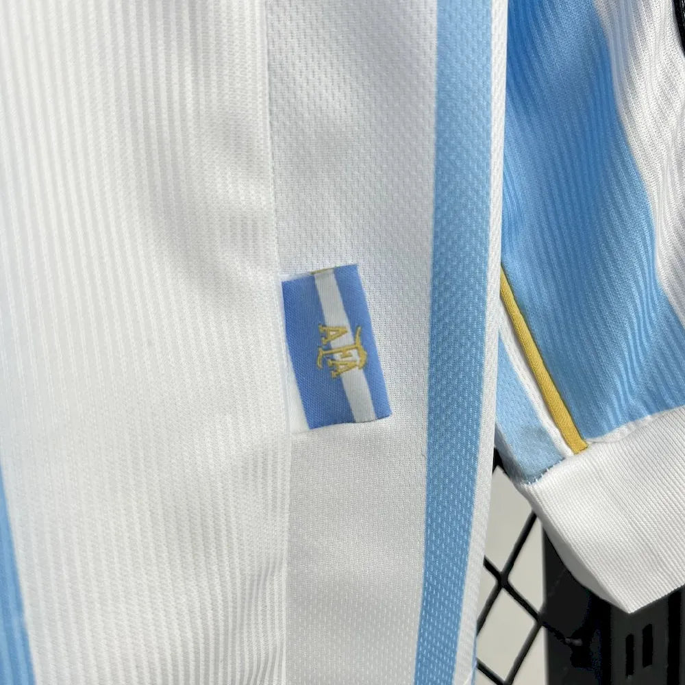 Argentina 1998 Retro Home Long Sleeve Jersey