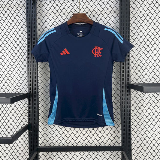 Women's Flamengo 2025/26 Pre-Match Wear Dark Blue Jersey