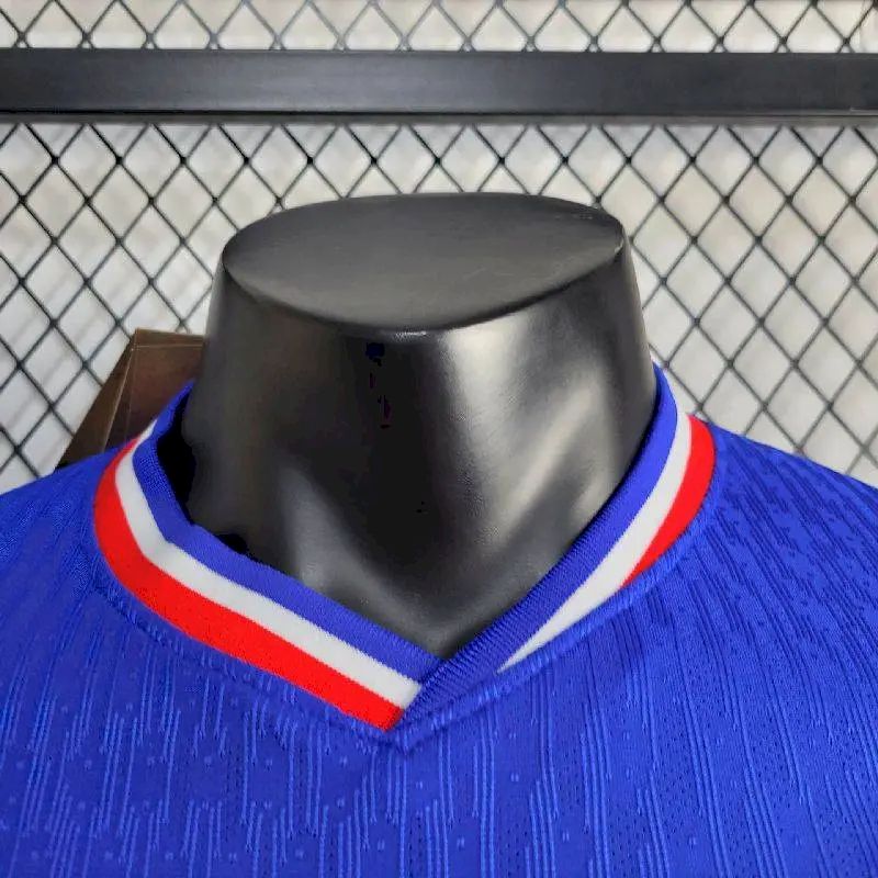 Men's France 2024/25 Player Home Long Sleeve Jersey