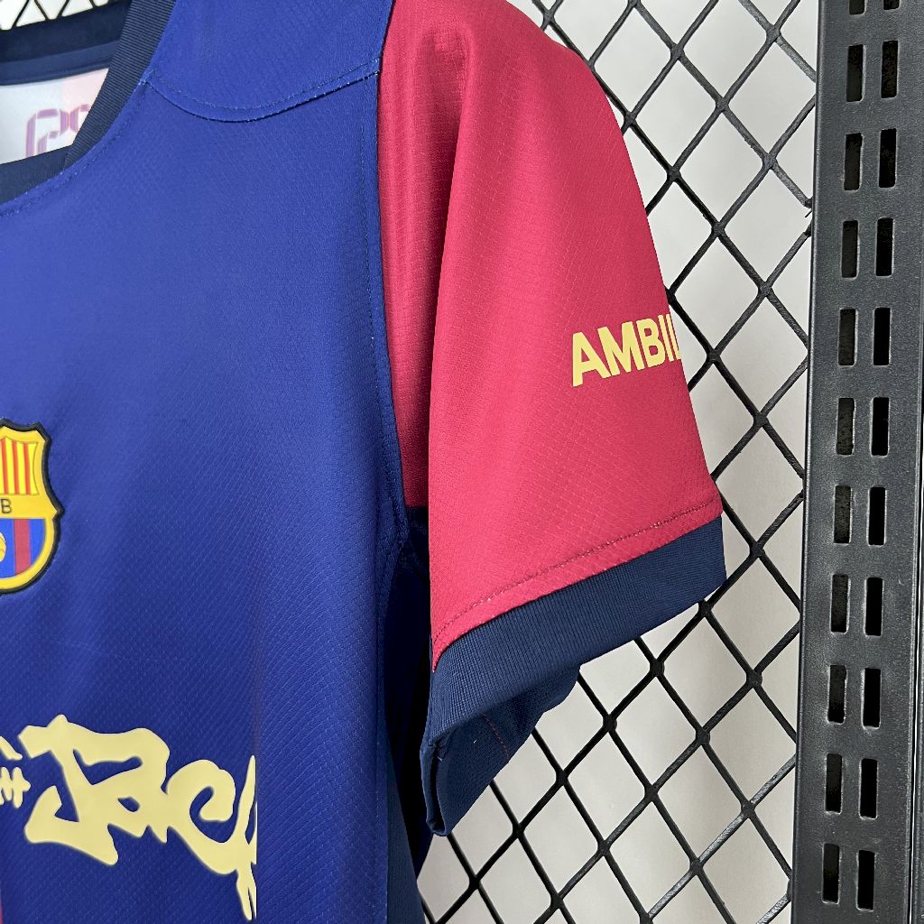 Men’s Barcelona 2024/25 Fan Travis Scott Edition Home Jersey