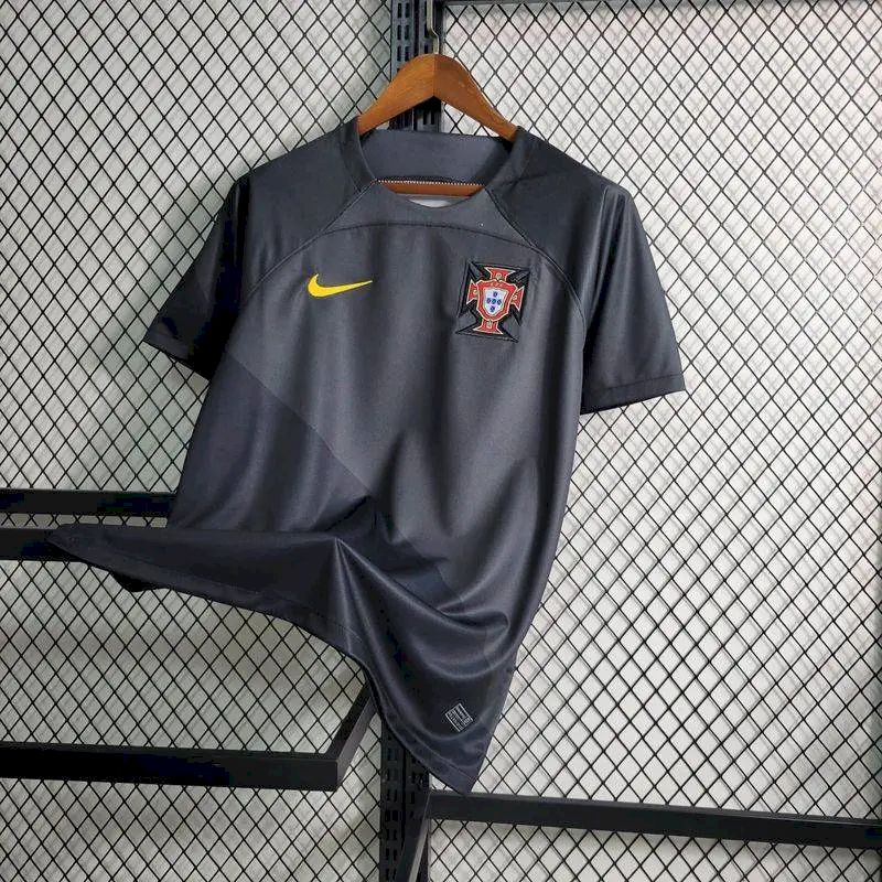 Mens Portugal 2023/24 Black Polo - Image 1