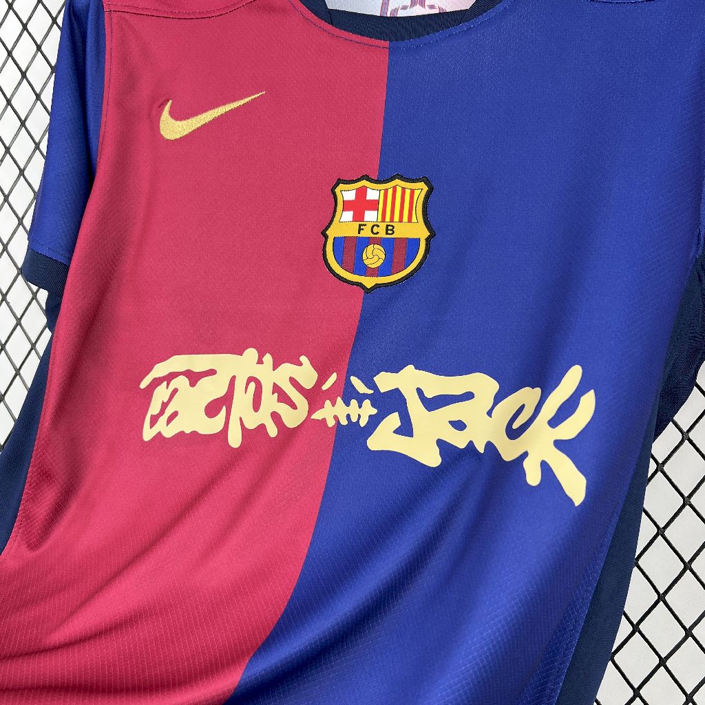 Men’s Barcelona 2024/25 Fan Travis Scott Edition Home Jersey