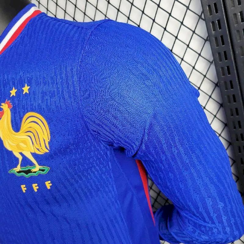 Men's France 2024/25 Player Home Long Sleeve Jersey