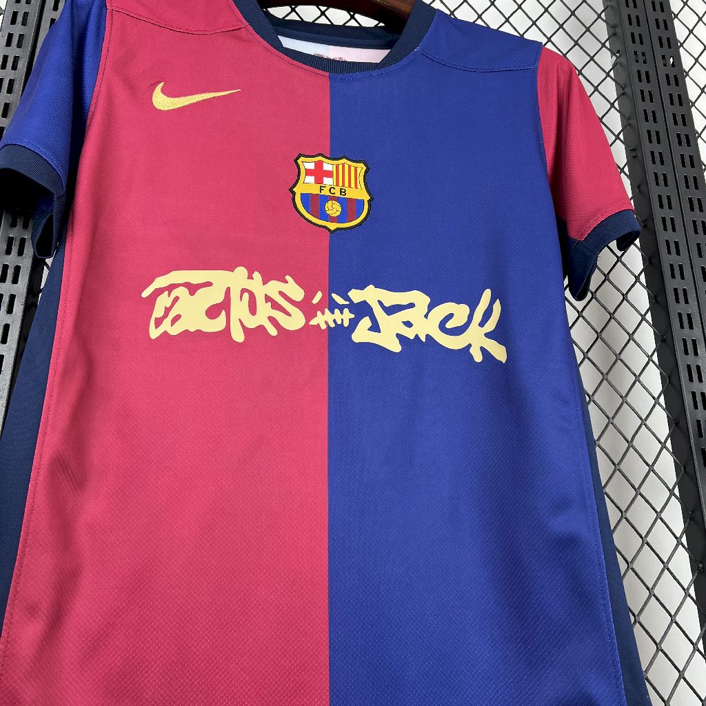 Men’s Barcelona 2024/25 Fan Travis Scott Edition Home Jersey
