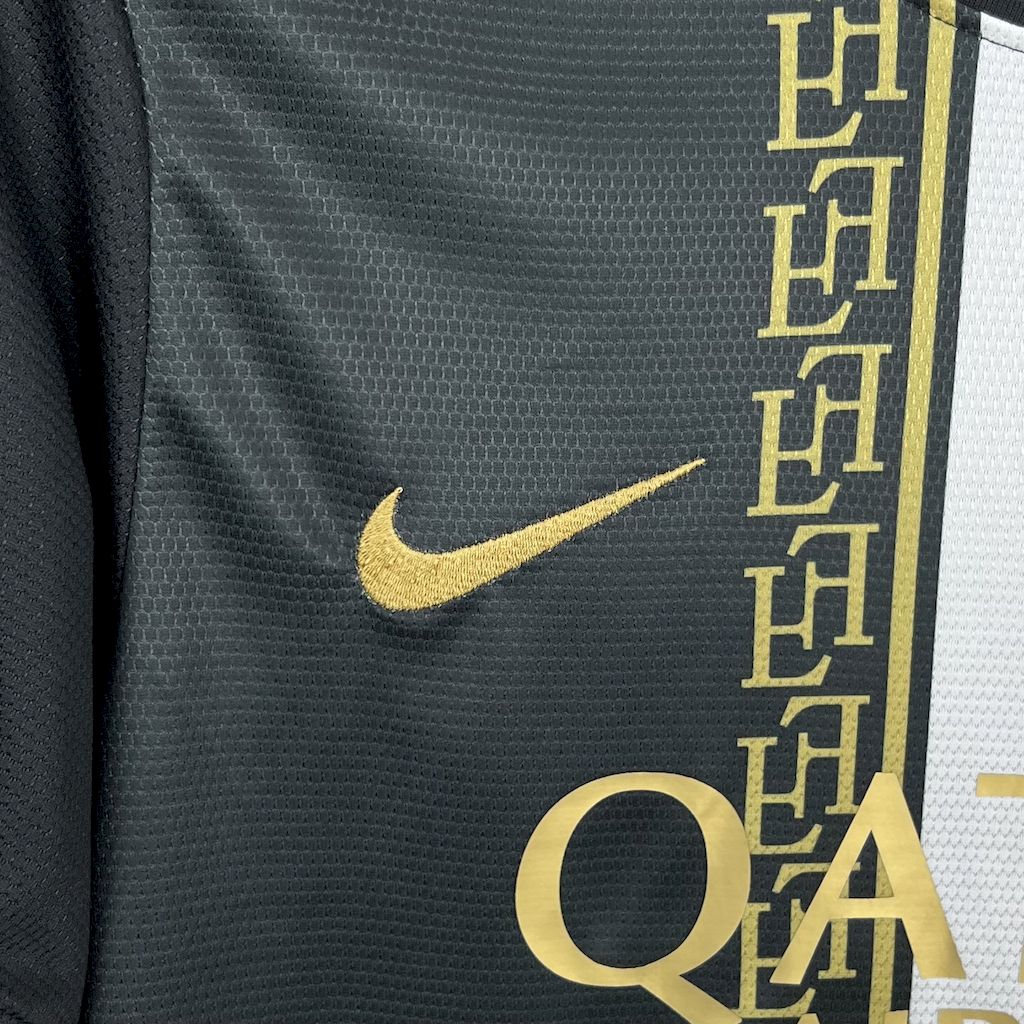 Men's Paris Saint-Germain 2025/26 Black and Gold Edition Jersey