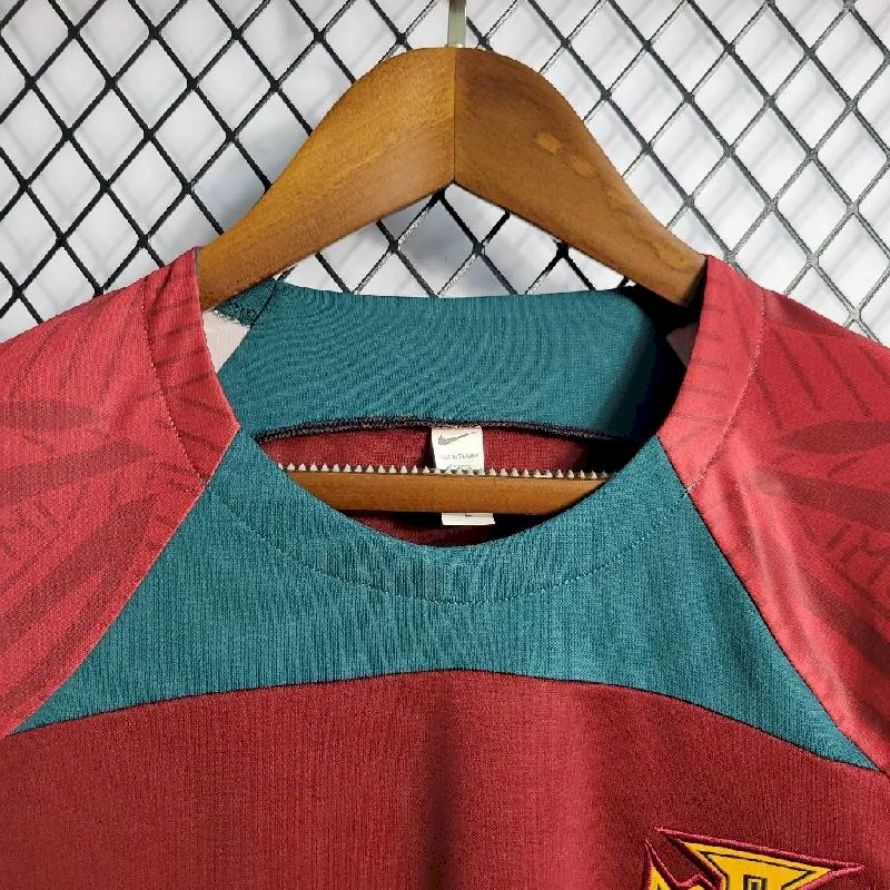 Mens Portugal 2022/23 Black Pre-Match Jersey - Image 1