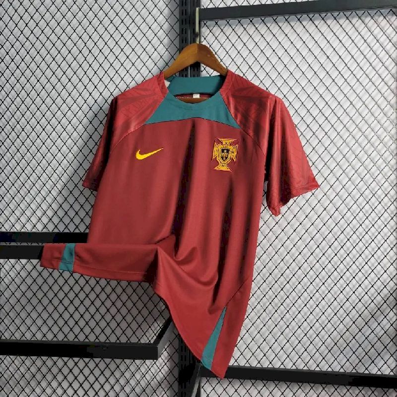 Mens Portugal 2022/23 Black Pre-Match Jersey - Image 6