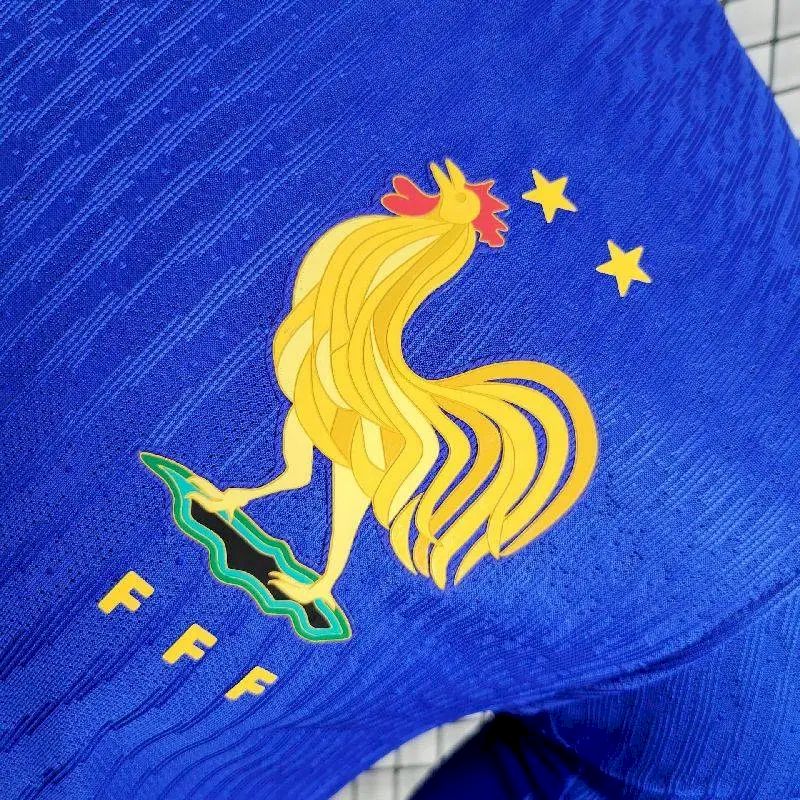 Men's France 2024/25 Player Home Long Sleeve Jersey