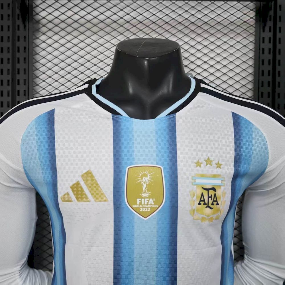 Men's Argentina 2026 World Cup Home Long Sleeve Jersey Player Version
