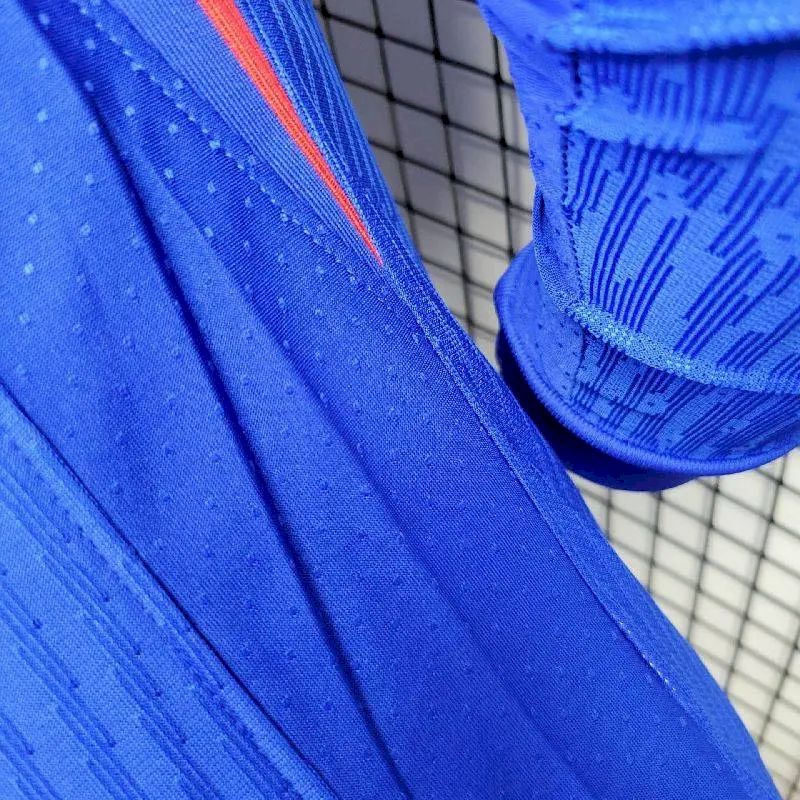 Men's France 2024/25 Player Home Long Sleeve Jersey