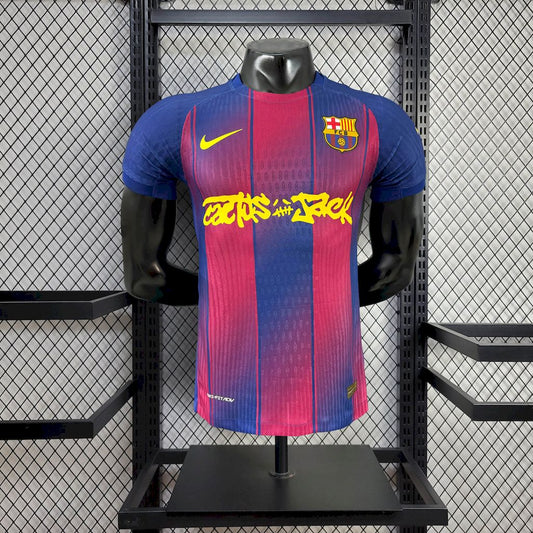 Men’s Barcelona 2025/26 Travis Scott Edition Player Home Jersey