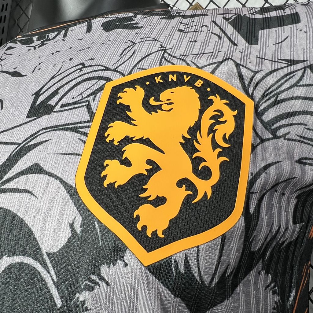 Mens Netherlands 2024/25 Away Long Sleeve Jersey Player Version - Image 1