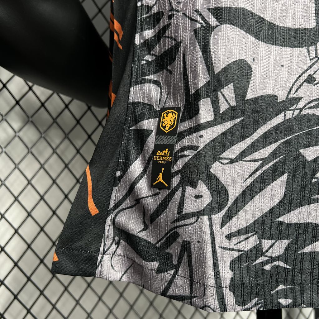 Mens Netherlands 2024/25 Away Long Sleeve Jersey Player Version - Image 2