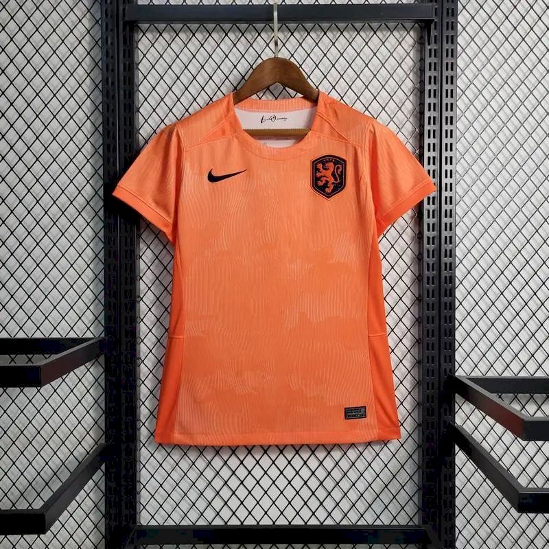 Mens Netherlands 2024/25 Away Long Sleeve Jersey Player Version