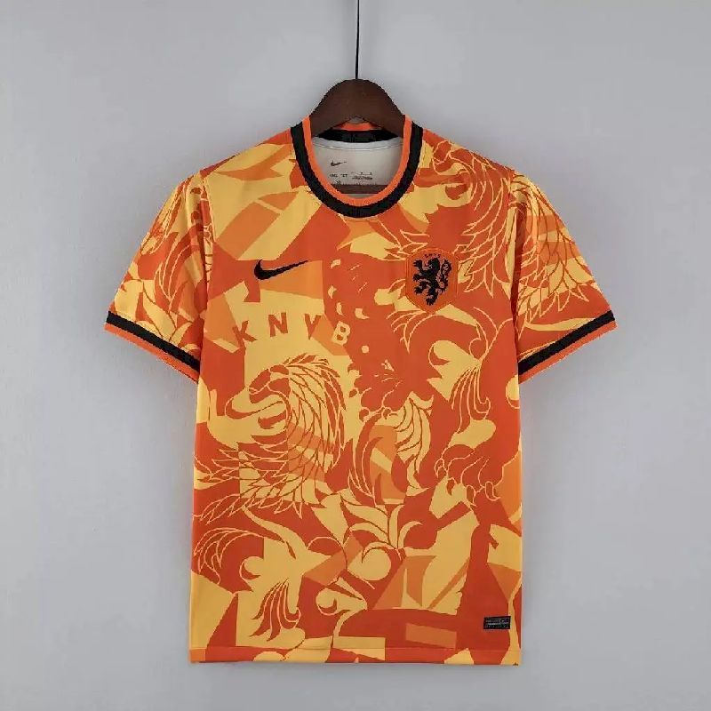 Mens Netherlands 2022 Away Jersey Player Version - Image 2