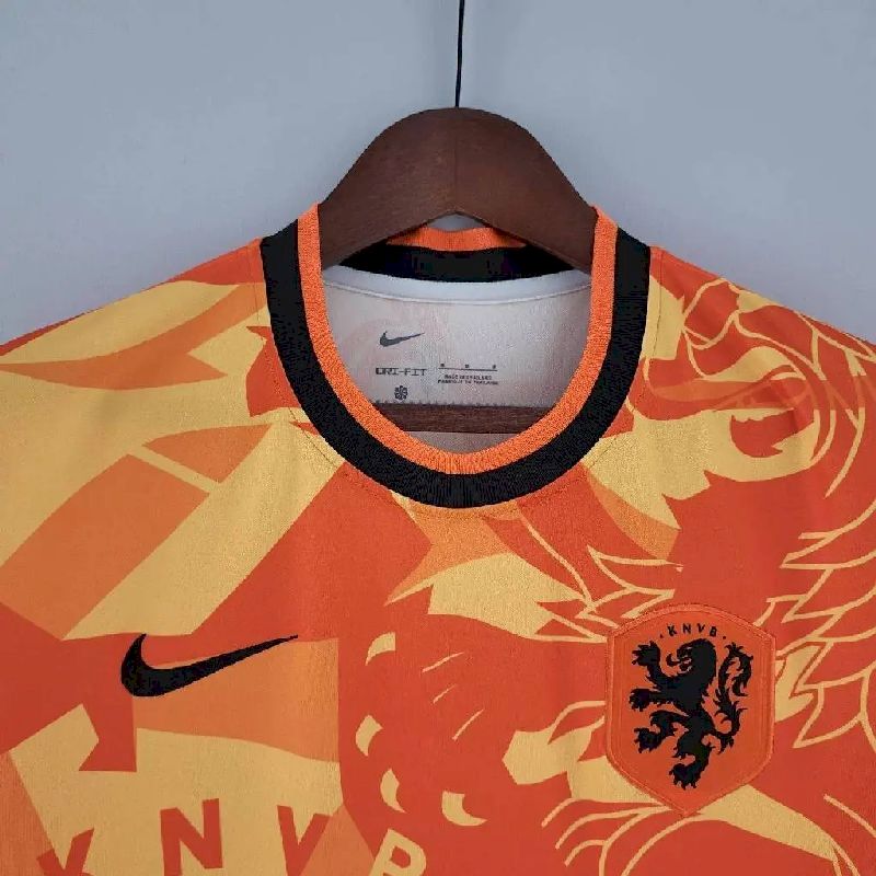 Mens Netherlands 2022 Away Jersey Player Version - Image 4