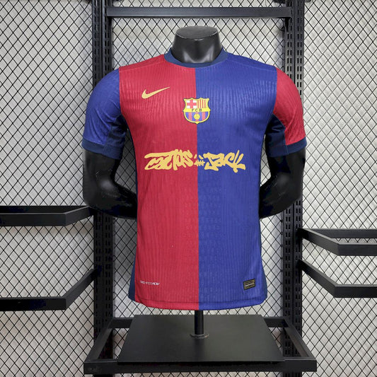 Men’s Barcelona 2024/25 Player Travis Scott Edition Home Jersey