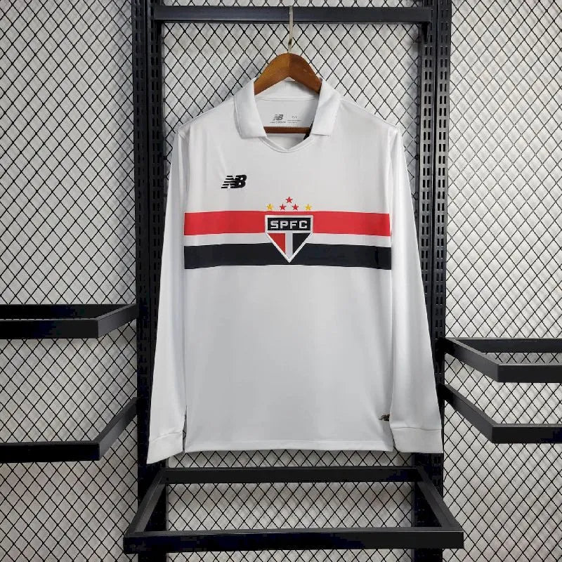 Men's São Paulo 2024/25 Home Long Sleeve Jersey