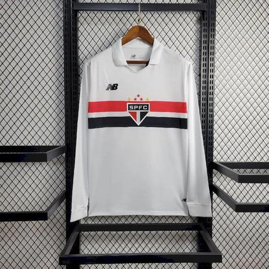 Men's São Paulo 2024/25 Home Long Sleeve Jersey