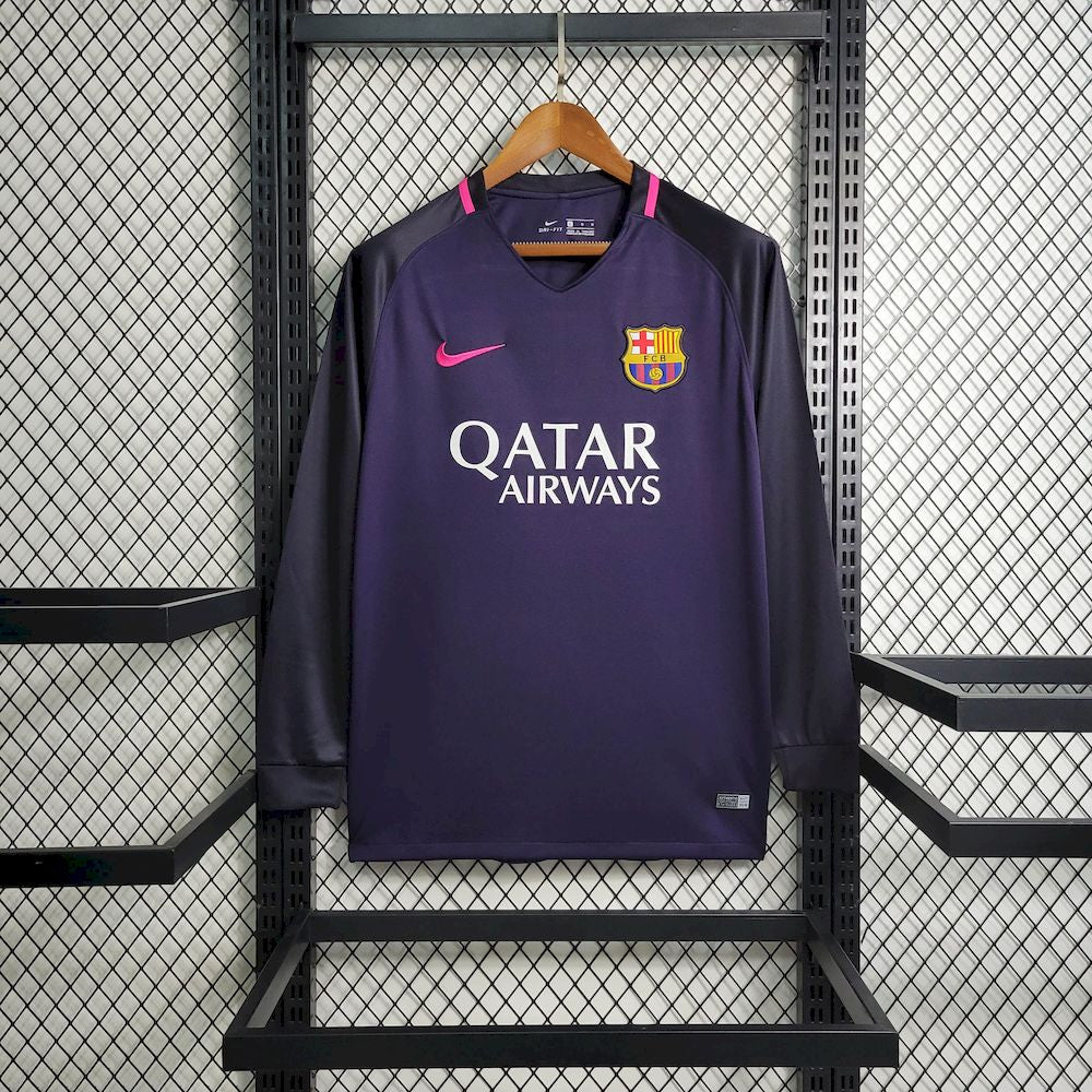Barcelona 2016/17 Retro Away Long Sleeves Jersey
