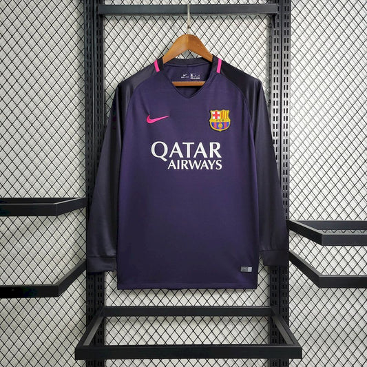 Barcelona 2016/17 Retro Away Long Sleeves Jersey