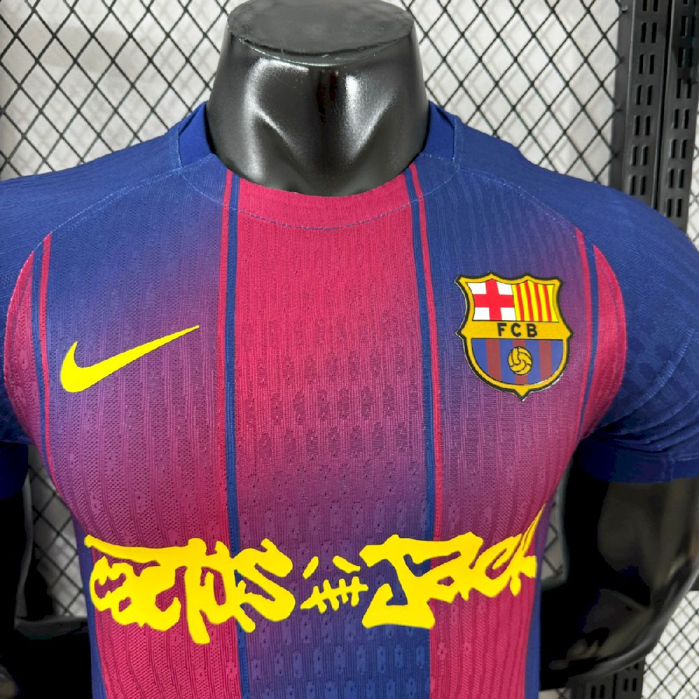 Men’s Barcelona 2025/26 Travis Scott Edition Player Home Jersey
