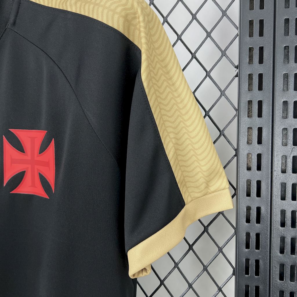 Men's Vasco Da Gama 2025/26 Black Gold Jersey