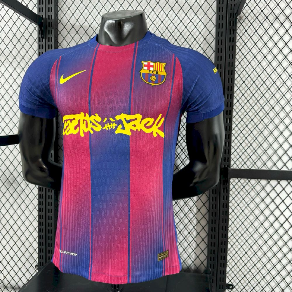Men’s Barcelona 2025/26 Travis Scott Edition Player Home Jersey
